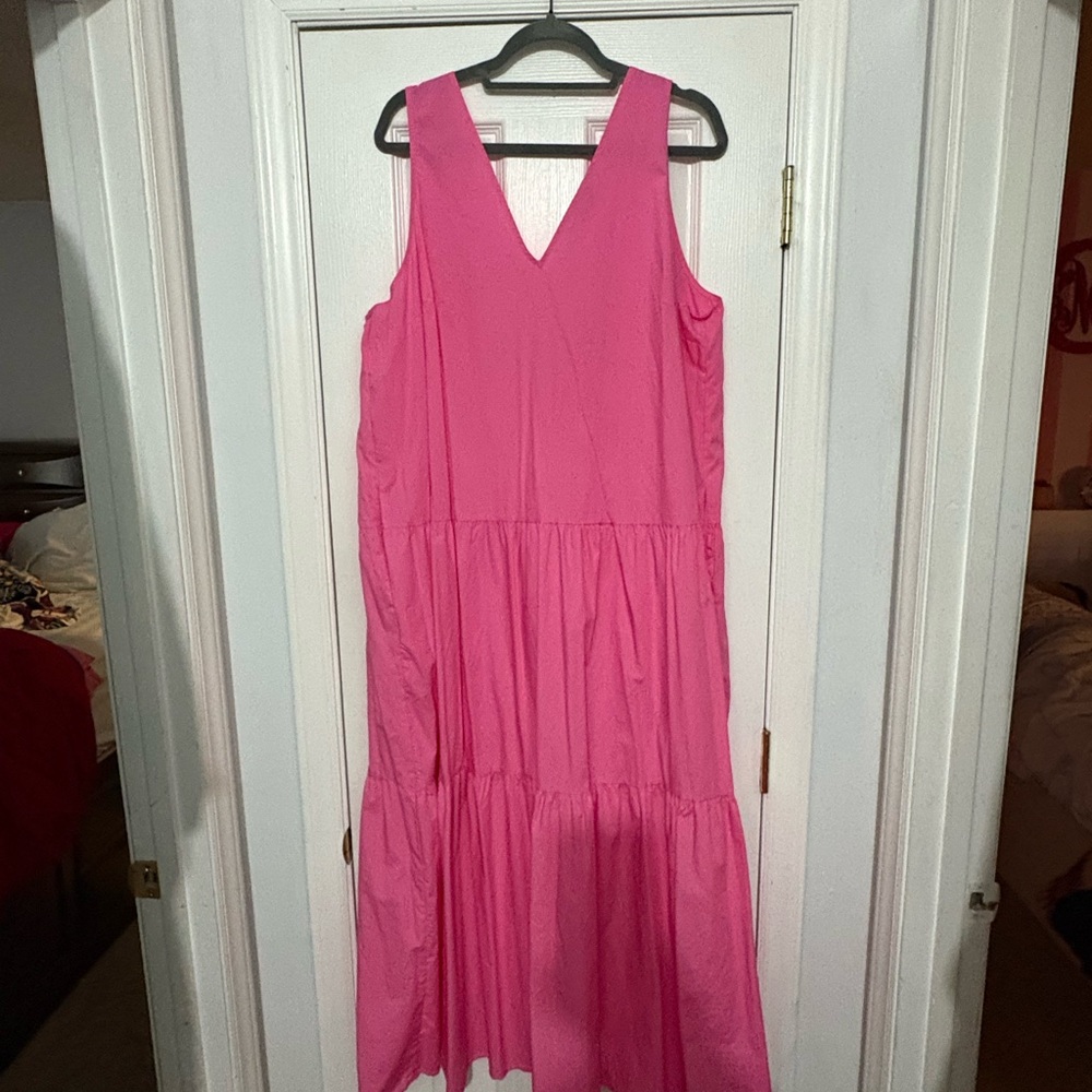 Who What Wear Vibrant Pink Maxi Dress